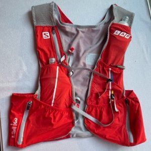 Salomon Lab Sense Ultra 3 Red Running Vest/Backpack - size XL - includes 2 water